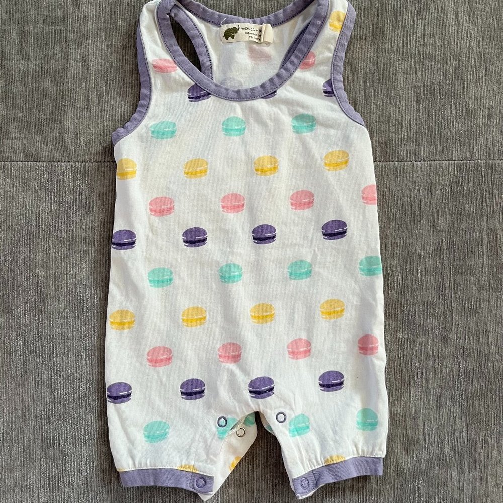 Monica + Andy Le Macaron Racerback Shortall 3-6M